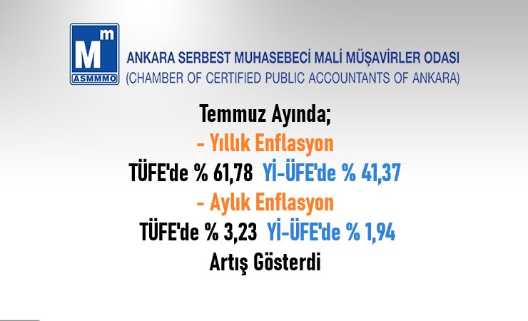 Temmuz / 2024 TÜFE ve Yİ-ÜFE Değişim Oranları