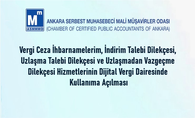 Dilekçe Hizmetlerinin Dijital Vergi Dairesinde Kullanıma Açılması