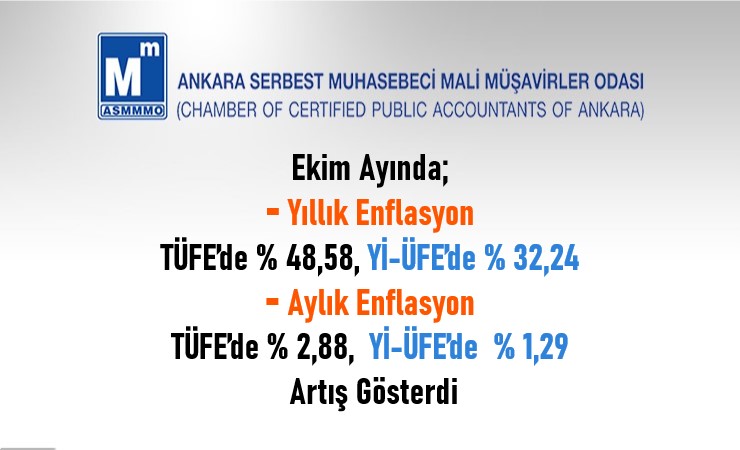 Ekim / 2024 TÜFE ve Yİ-ÜFE Değişim Oranları