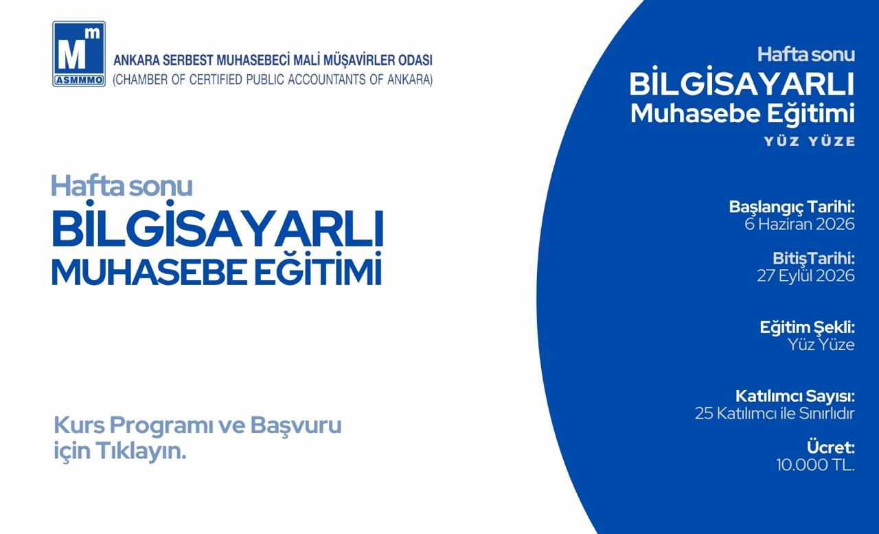 HAFTASONU BİLGİSAYARLI MUHASEBE KURS PROGRAMI