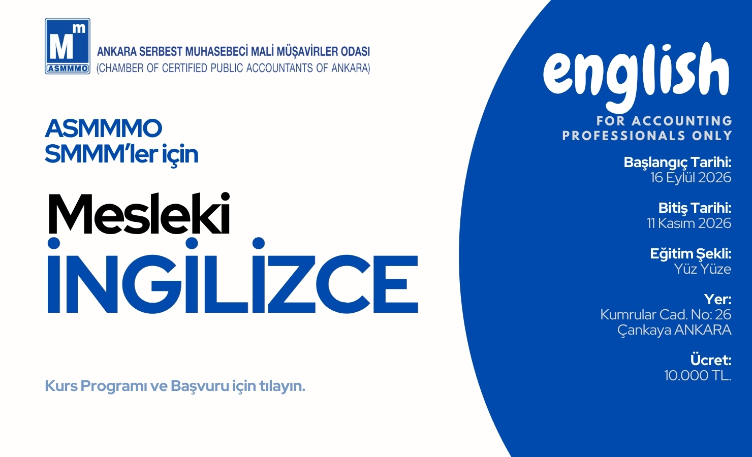 2026/3. DÖNEM MESLEKİ İNGİLİZCE EĞİTİMİ