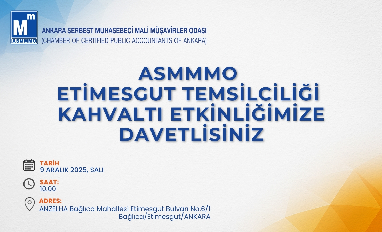 KAHVALTI ETKİNLİĞİMİZE DAVETLİSİNİZ - Etimesgut