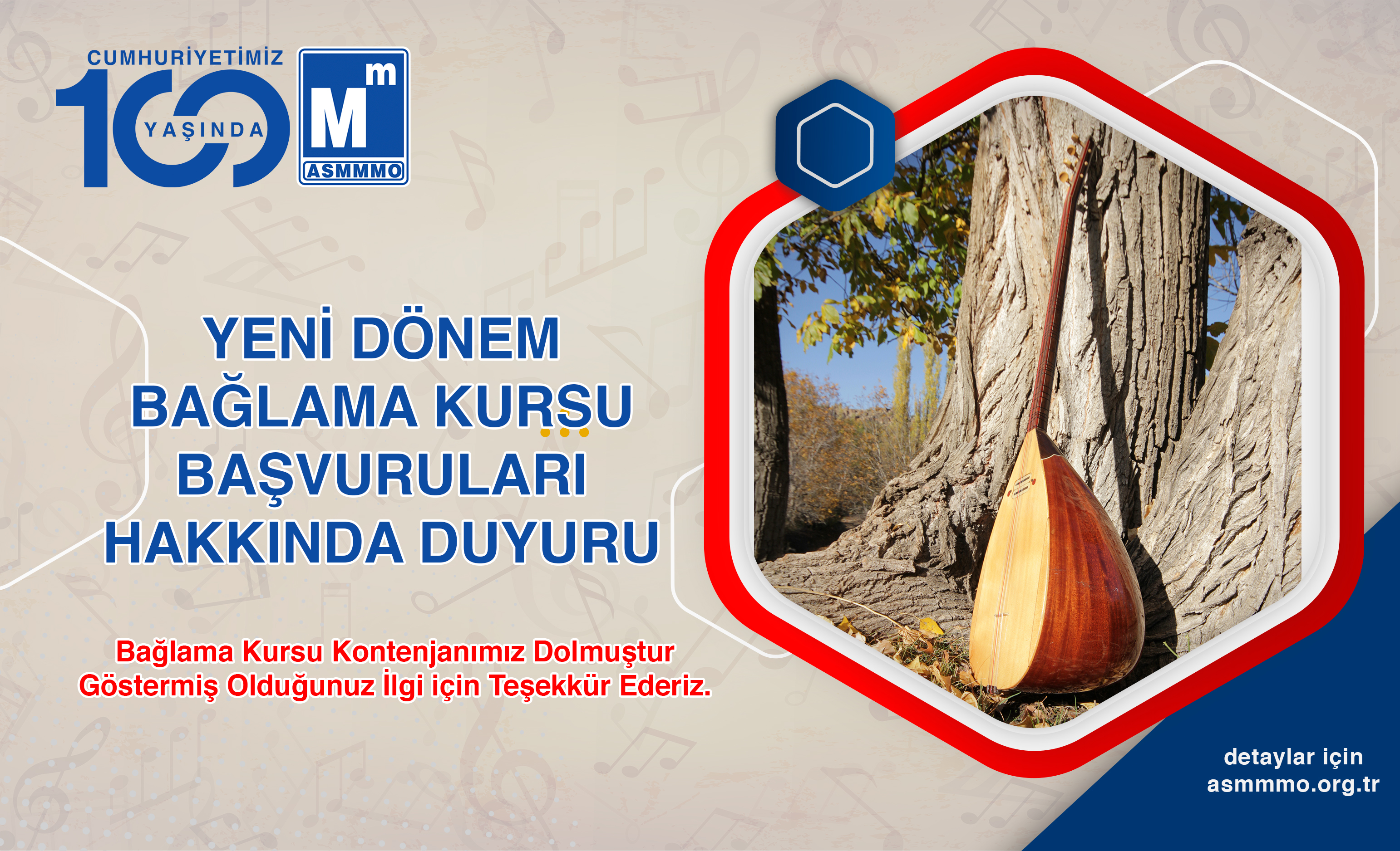 Yeni Dönem Bağlama Kursu Başvuruları Hakkında Duyuru