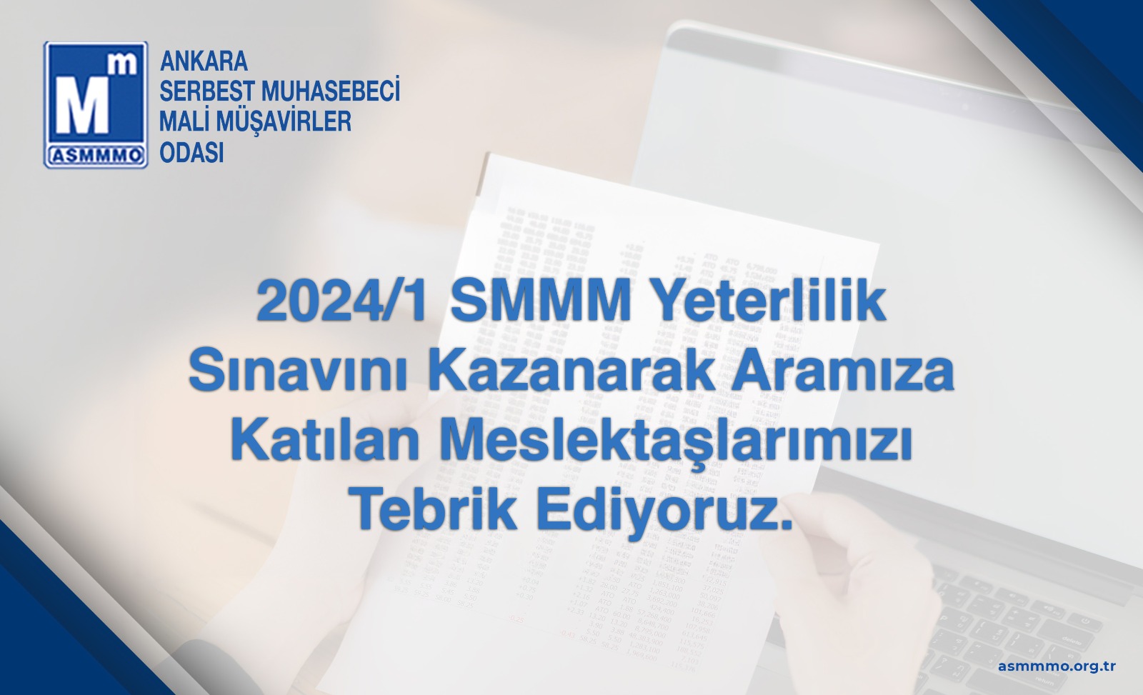 SMMM Yeterlilik Sınavını Kazanan Meslektaşlarımızı Tebrik Ediyoruz