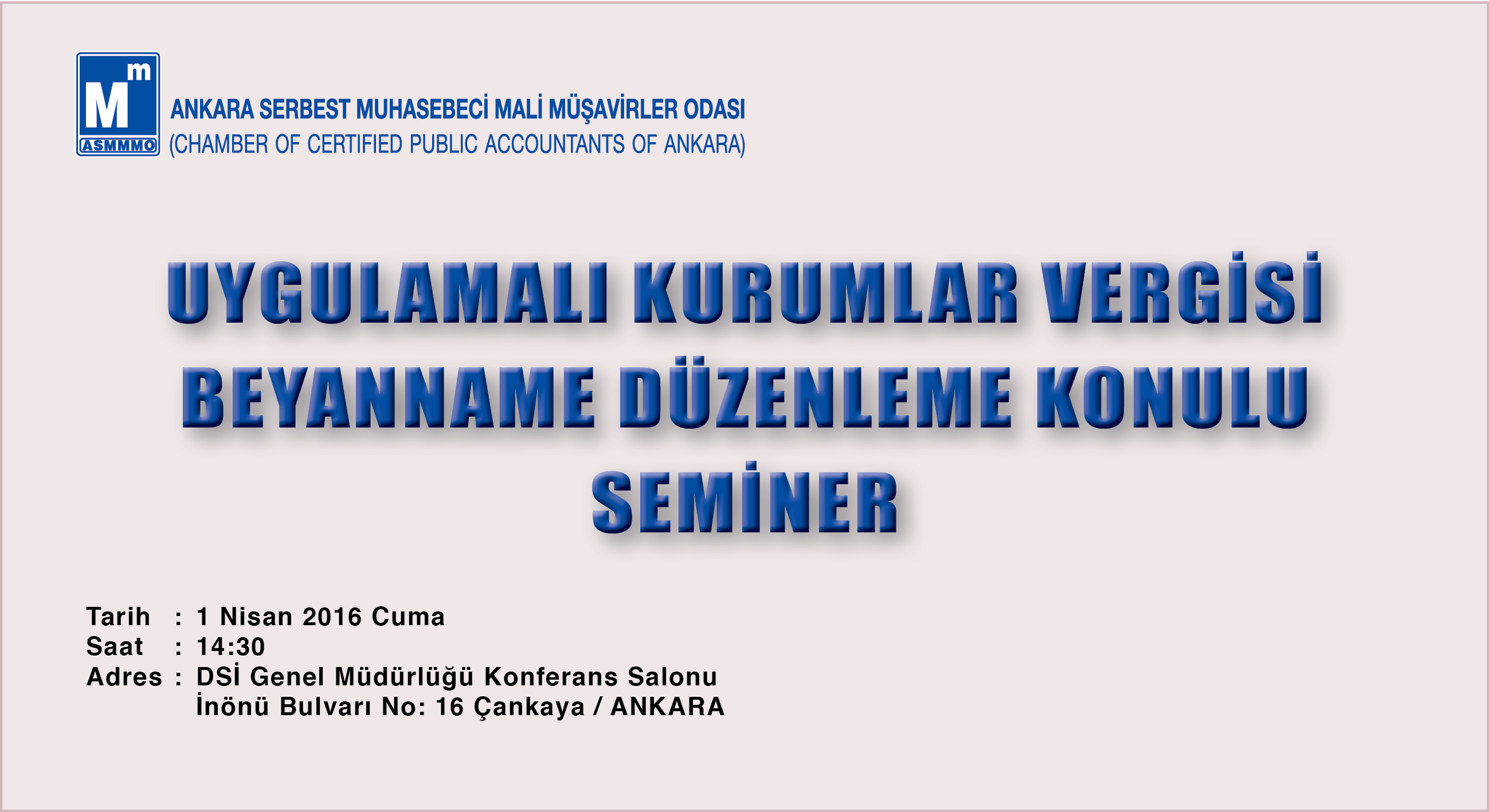 Uygulamalı Kurumlar Vergisi Beyanname Düzenleme Konulu Seminer 1.Bölüm