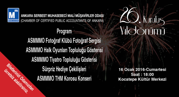 26. Kuruluş Yıl Dönümü - (16.01.2016) 1. Bölüm